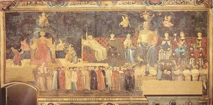 Ambrogio Lorenzetti Allegory of the Good Government Sweden oil painting art